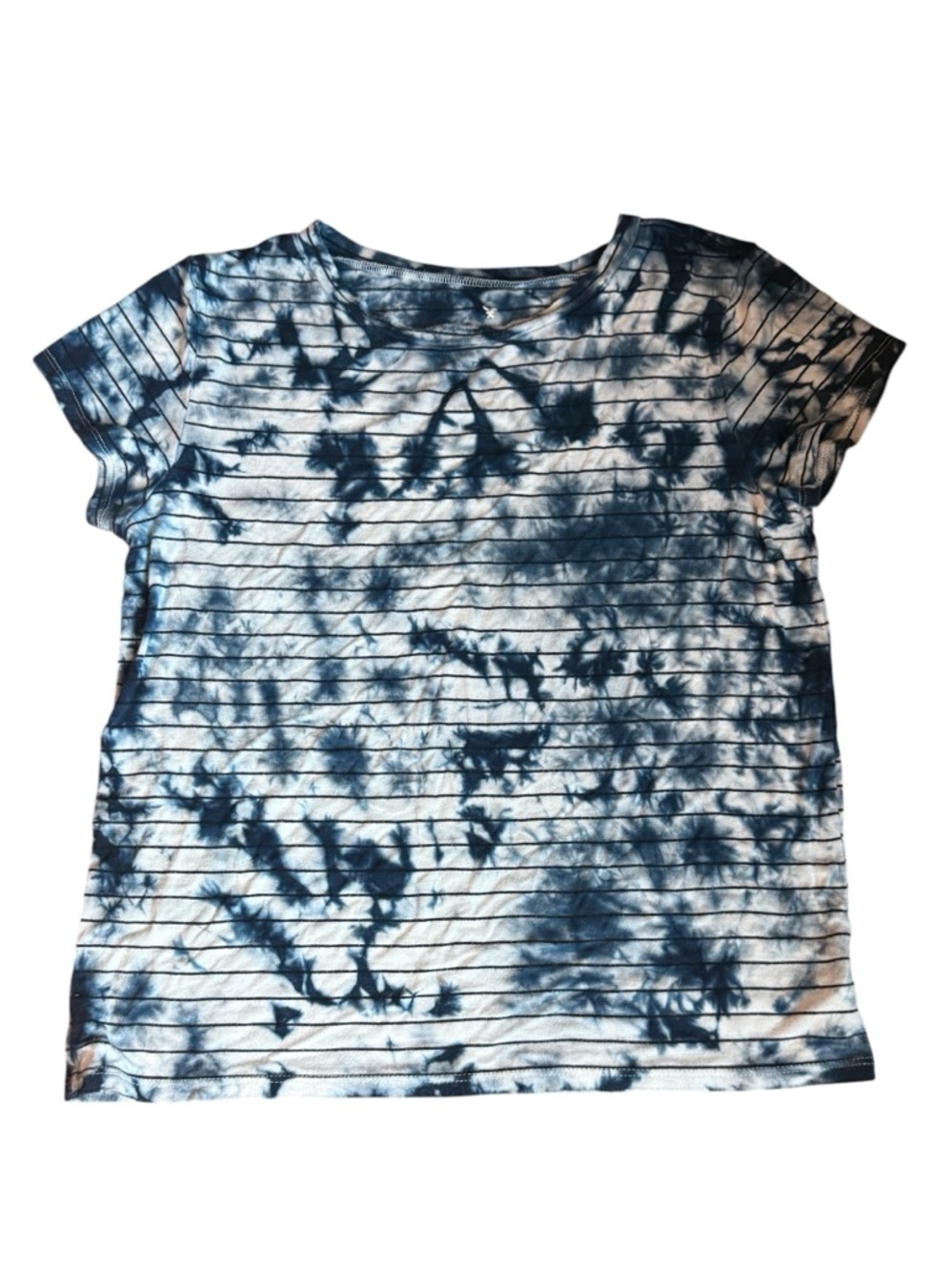 American Eagle Outfitters Navy and White Striped Tee